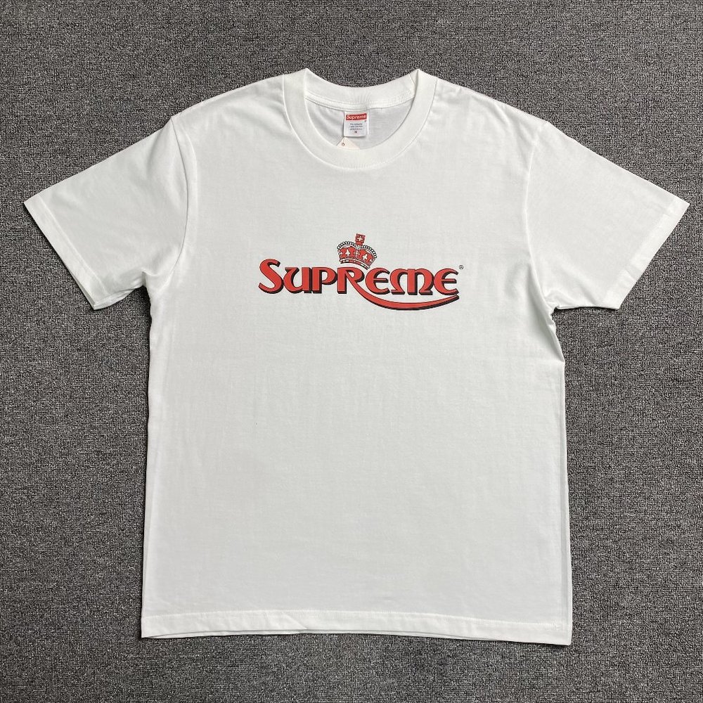 Supreme Crown Box Logo  Letter T-Shirt In White